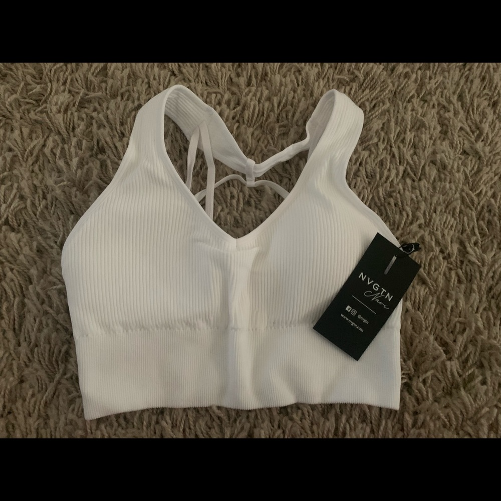 NVGTN white Galaxy Ribbed Seamless (S)